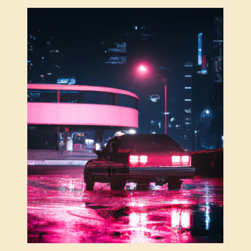 Vaporwave Aesthetic Synthwave Car