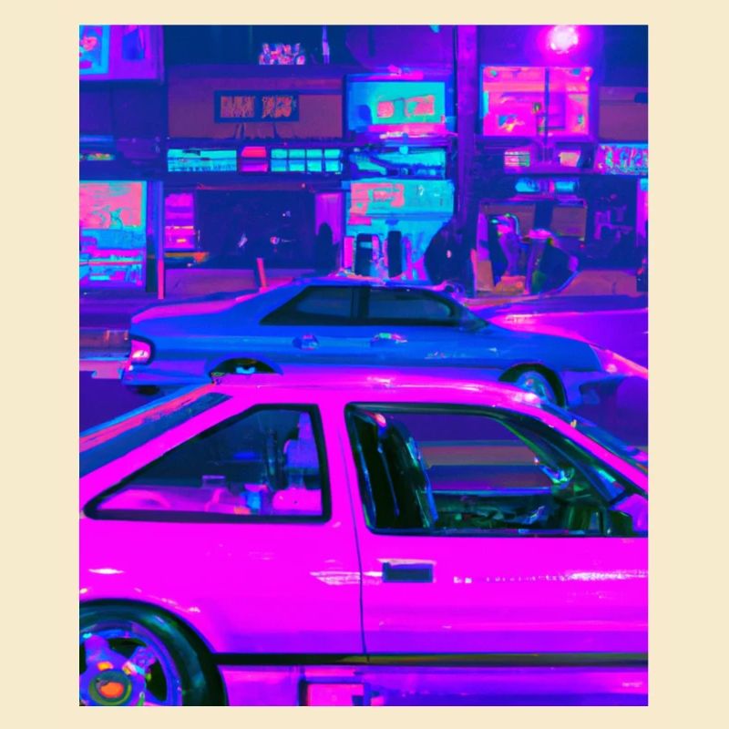 Vaporwave Aesthetic Synthwave Car