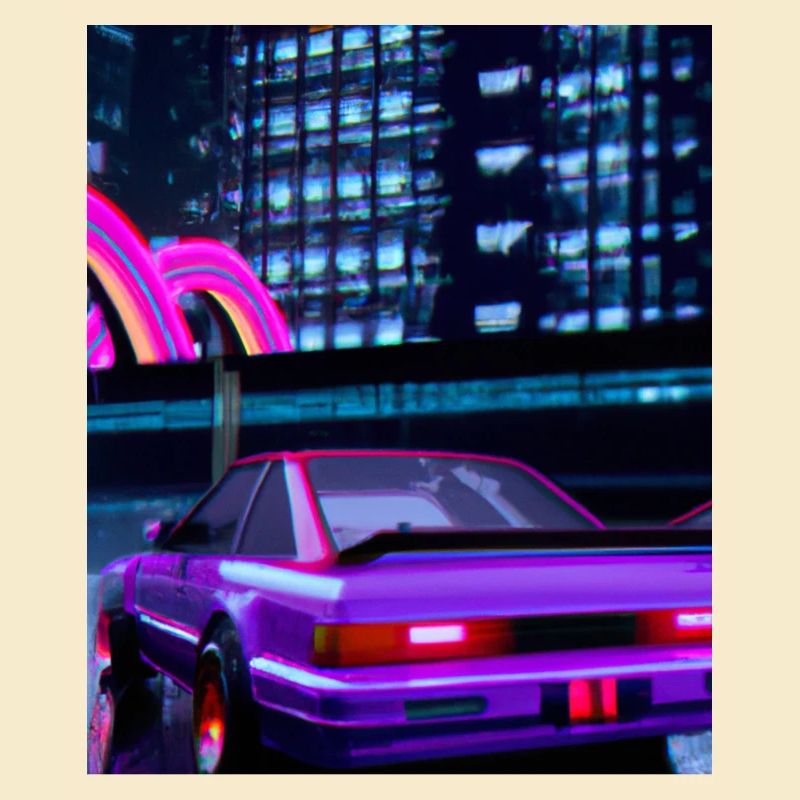 Vaporwave Aesthetic Synthwave Car