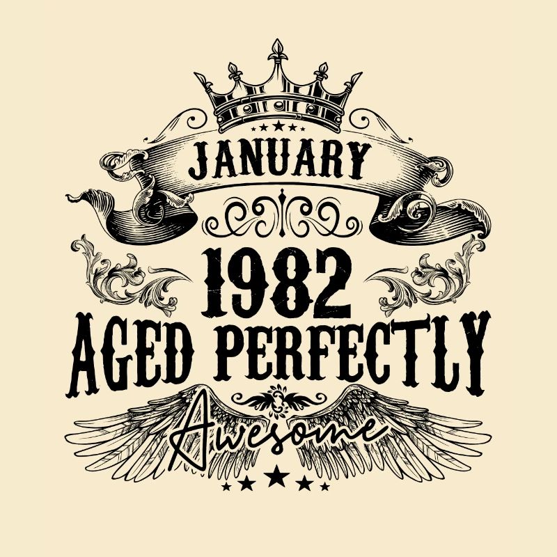 1982 | Januar Aged Perfectly 1982 Geburtstagsgeschenk