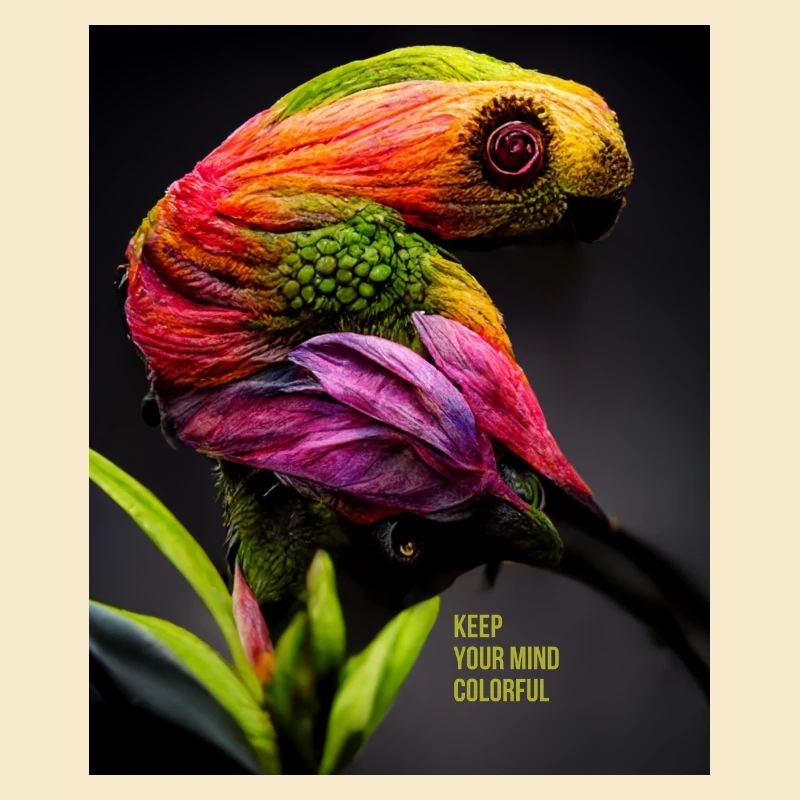 Colorful parrot for all sharp minds