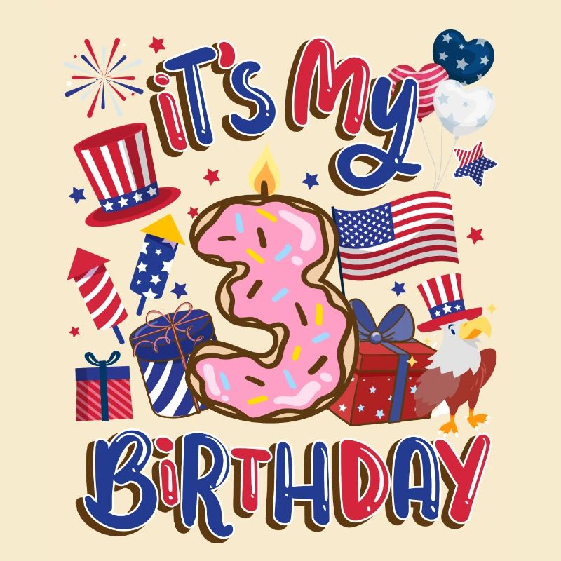 It's my 3rd birthday Eagle July 4th