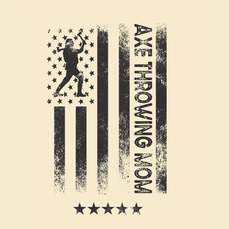 USA Flagge - Axt Werfen Mutter