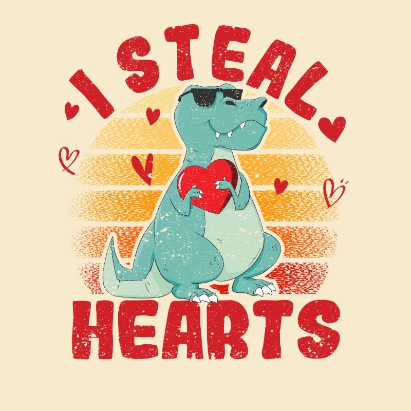 Funny Valentine's Day Dinosaur T Rex Lovers