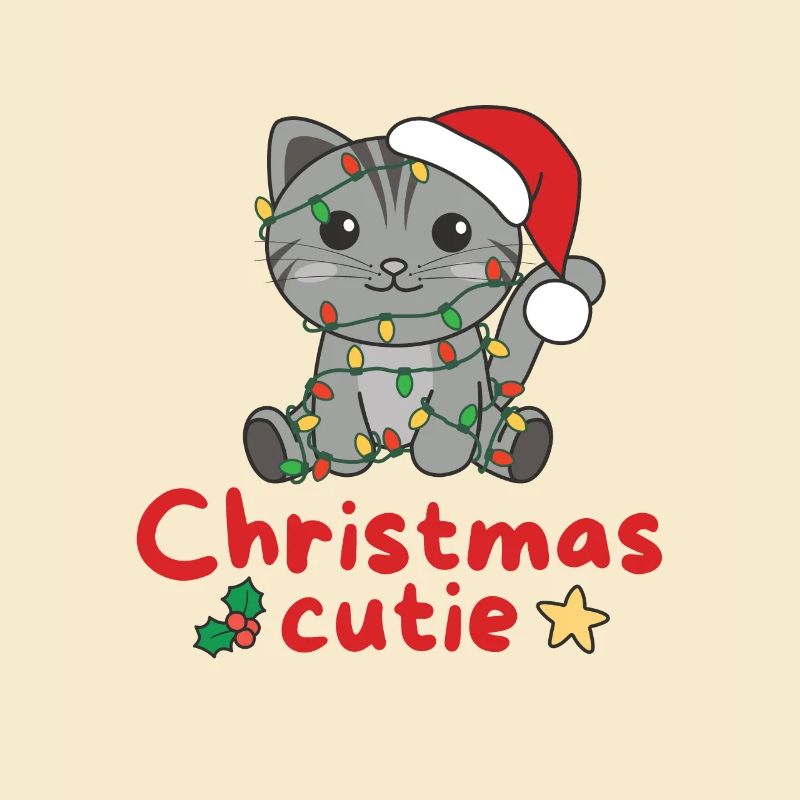 Chat de Noël Chats Mignon de Noël