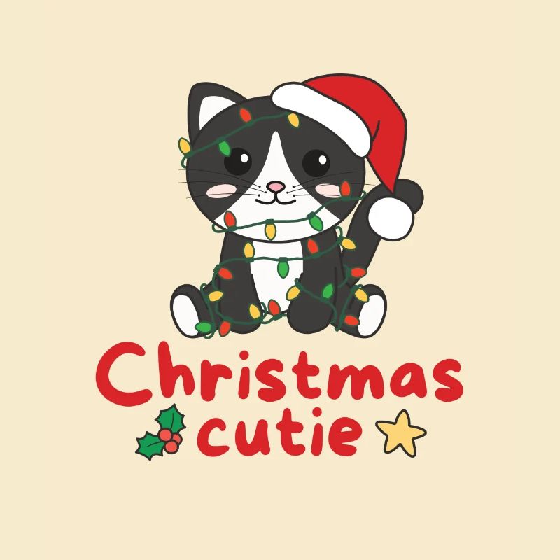 Chat de Noël Chats Mignon de Noël
