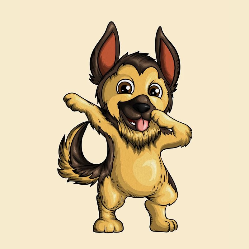 Belgian German Shepherd dances dab dabbing