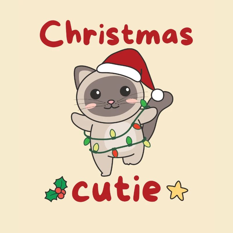 Chat de Noël Chats Mignon de Noël