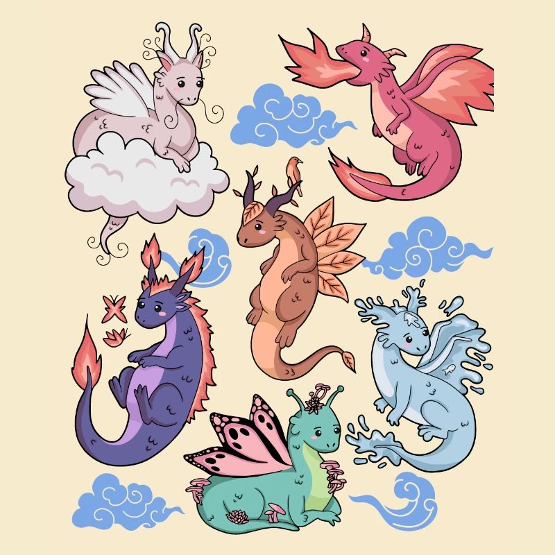 Flight of Dragons Cute Elemental Mythical