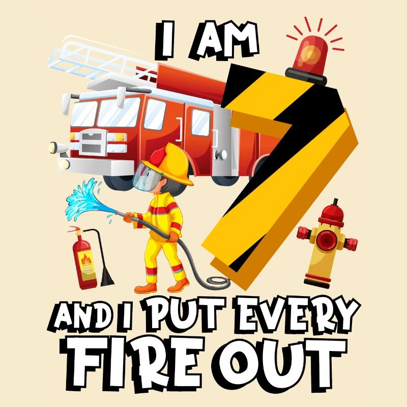 Fire engine Firefighting I am 7 years old