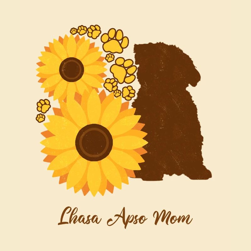 Sonnenblumenmutter - Lhasa Apso