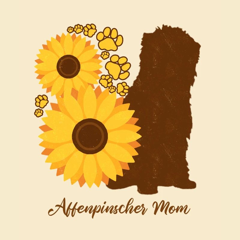 Sonnenblumenmutter - Affenpinscher