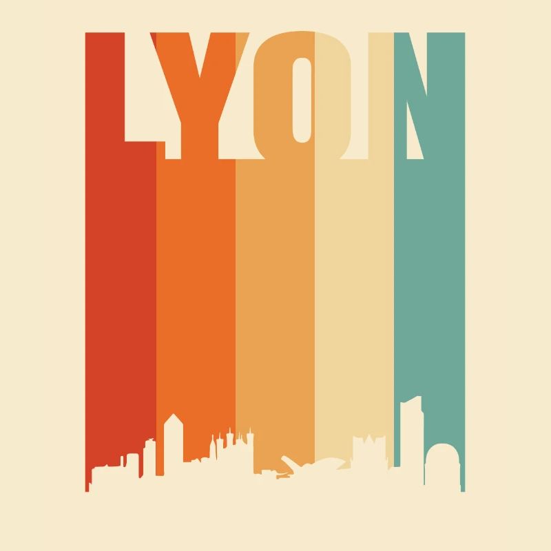Lyon Frankreich Skyline