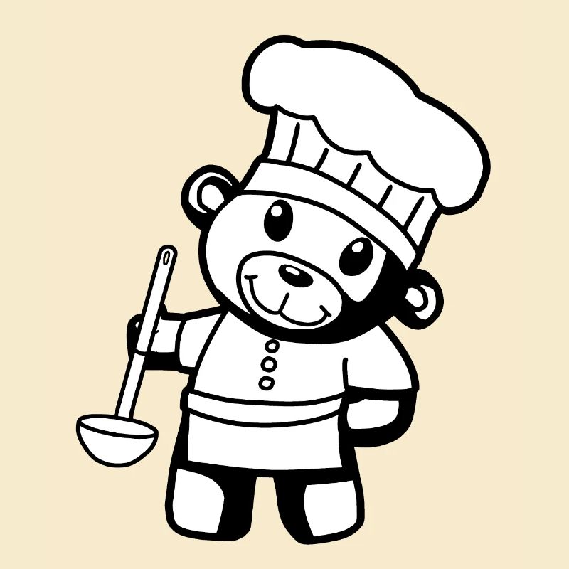 Hobby Chef Culinary Art Teddy Bear Cook Soup Ladle Bear
