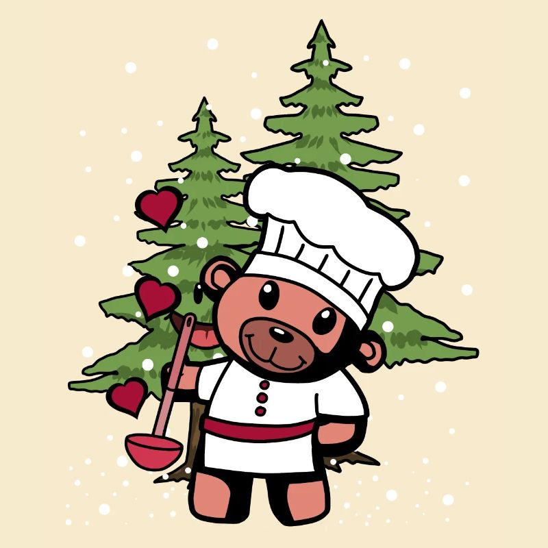 Hobbykoch Teddy Küche Weihnachtsgeschenk Koch