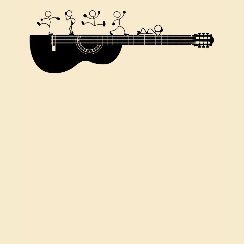 Guitariste Drôle de guitariste Dancing Sticky Figure