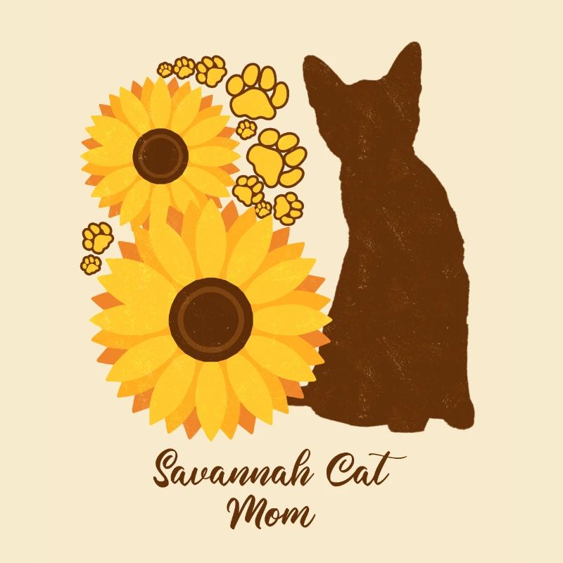 Sonnenblumenmutter - Savannah Cat