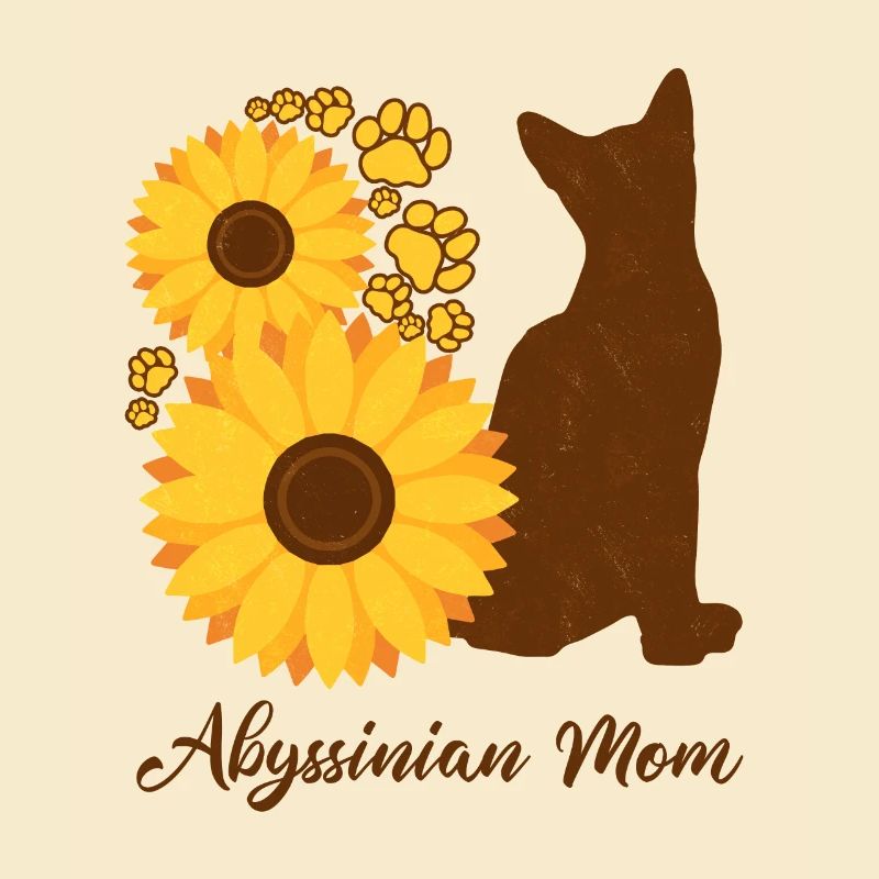 Sonnenblumenmutter - Abessinierkatze