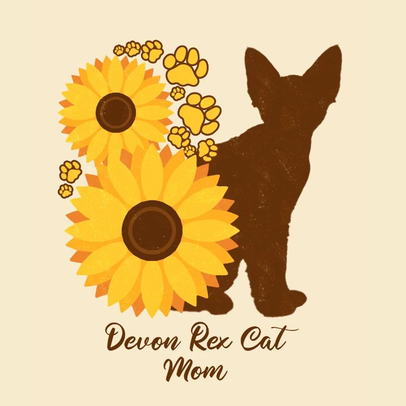 Sonnenblumenmutter - Devon Rex Cat