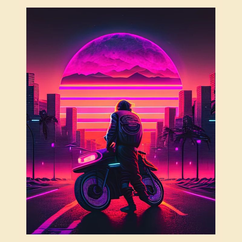 Retrowave Synthwave 80s Design