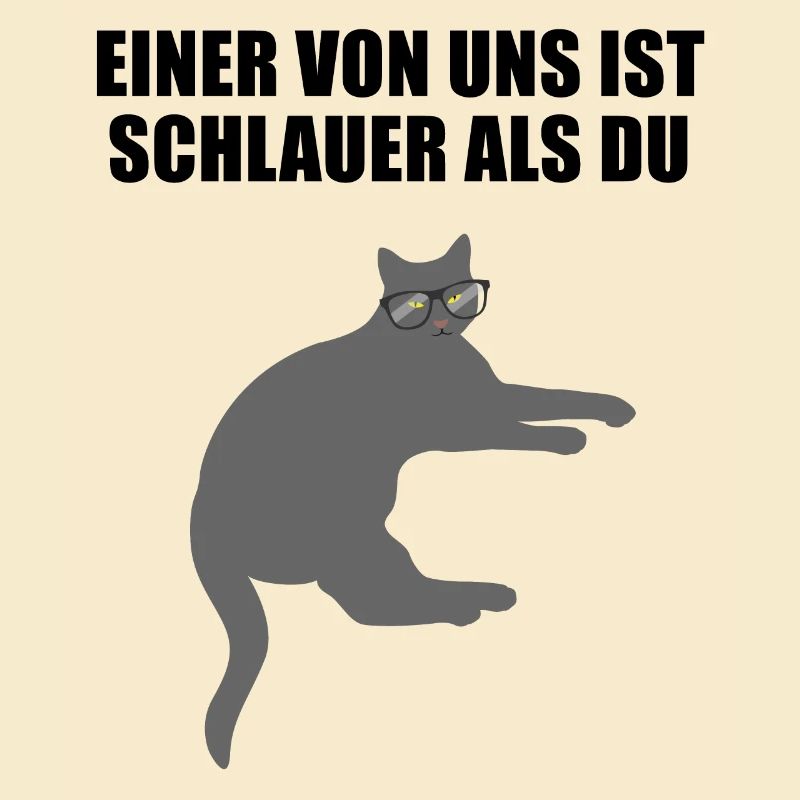 Freche Schlaue Nerd Katze Lustiger Spruch Geschenk
