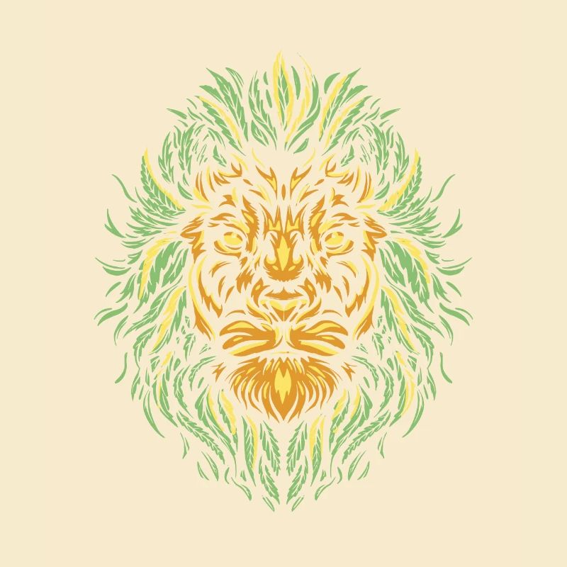 Leaf Lion Green Leaf Mask