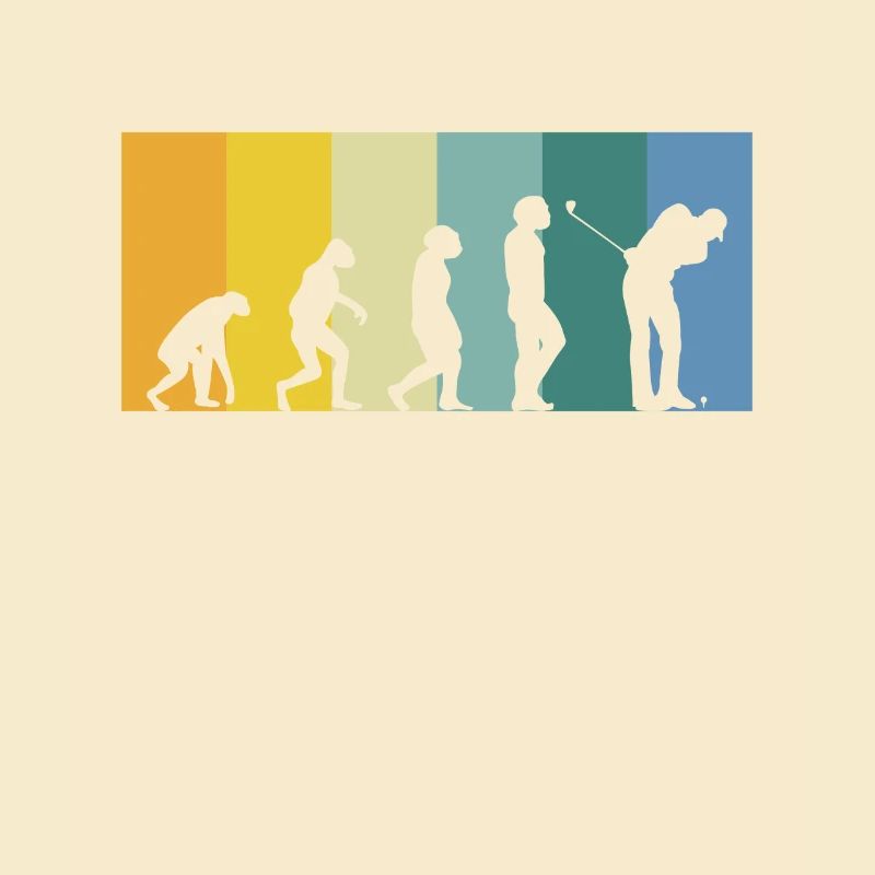 Evolution Golfer - golf rétro vintage couleurs