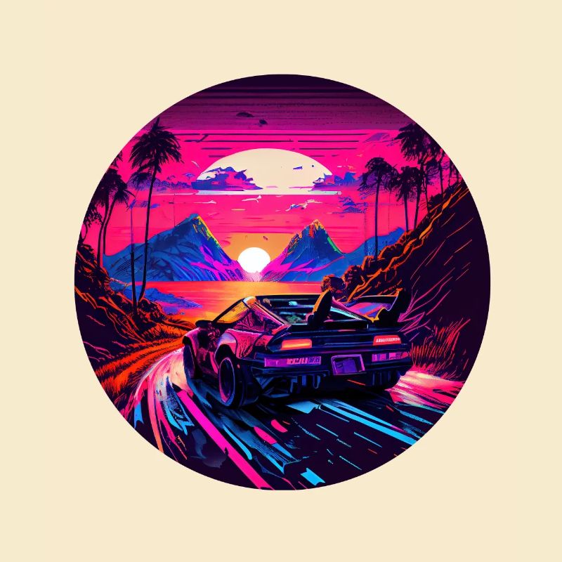 Retrowave Synthwave 80s Design