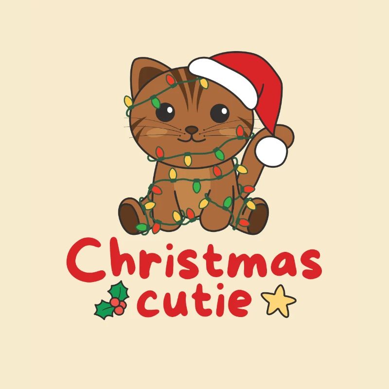 Chat de Noël Chats Mignon de Noël