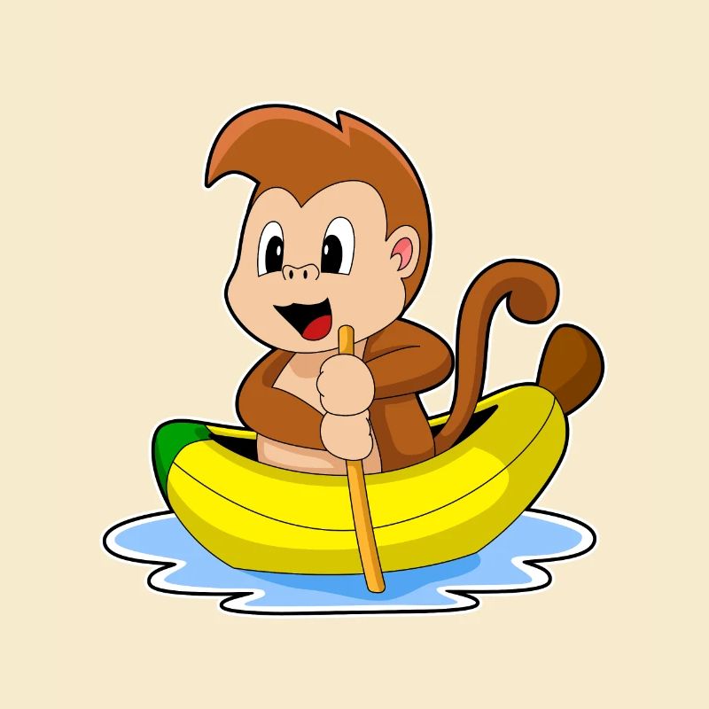 Affe Banane Boot