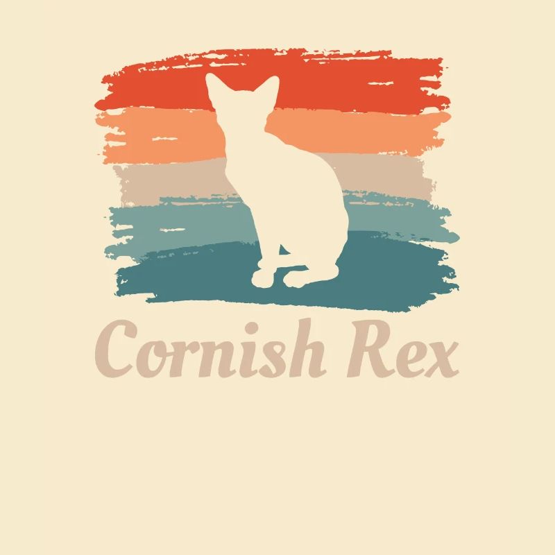 Vintage Retro Cornish Rex Cat Lover