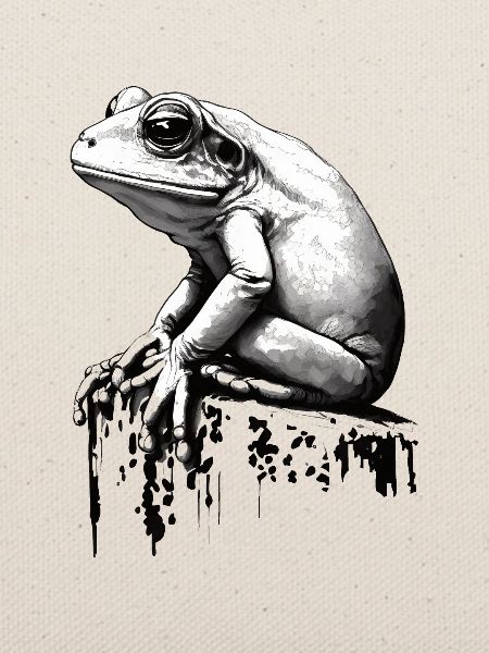 Frosch Stencil Design Kunst