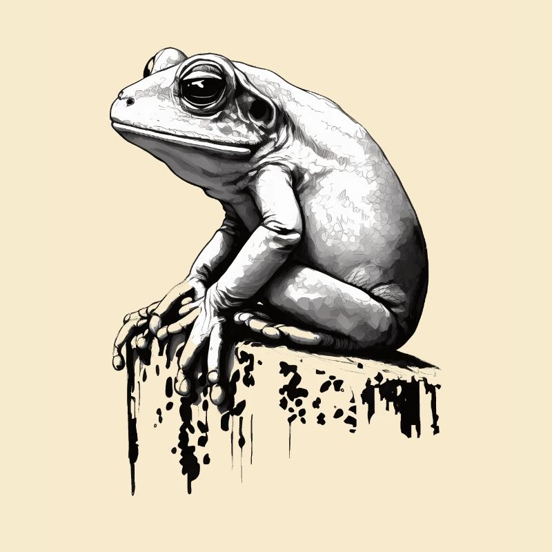 Frosch Stencil Design Kunst
