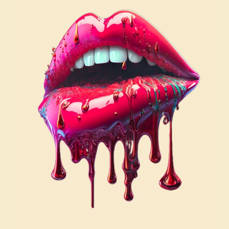 dripping lips