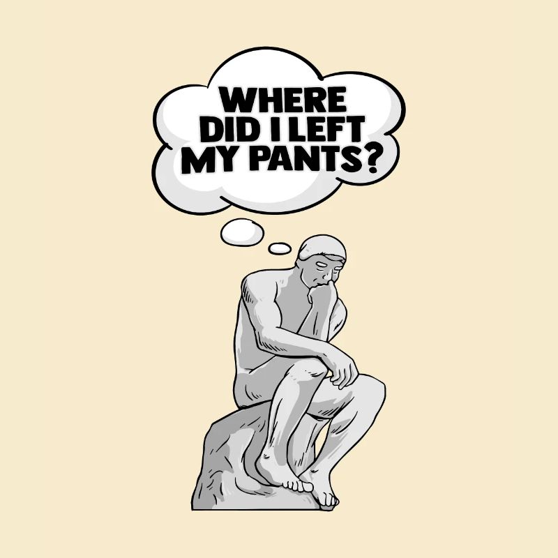 Thinker Statue Pants Design for a