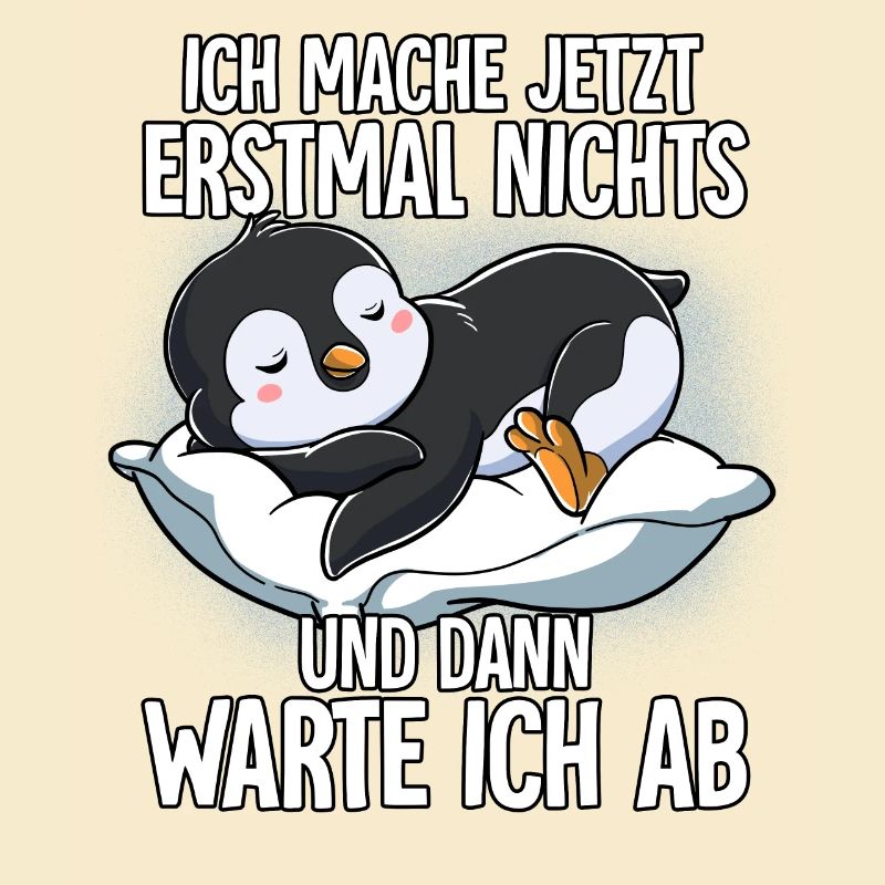 Langschläfer Pinguin Müde Schlaf