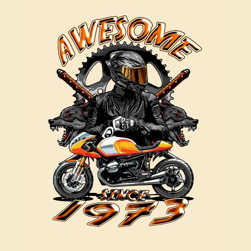 Awesome since 1973, Biker Geburtstag