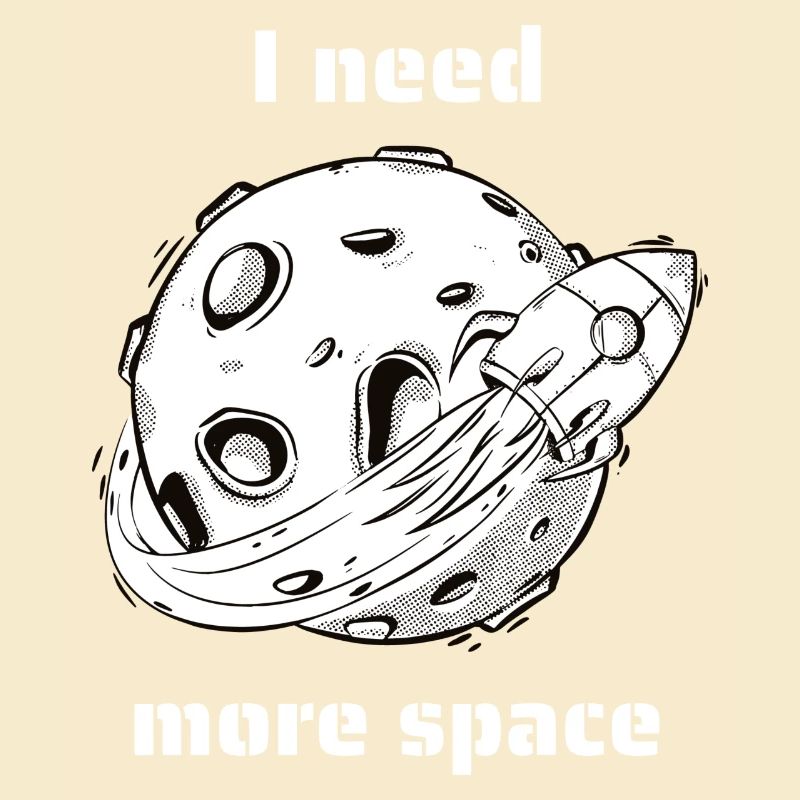 I Need More Space Funny Retro Outer Space Designs