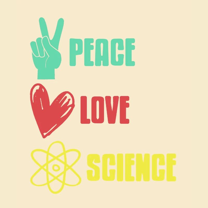 Peace Love Science Rétro Science Professeurs de sciences conçoit