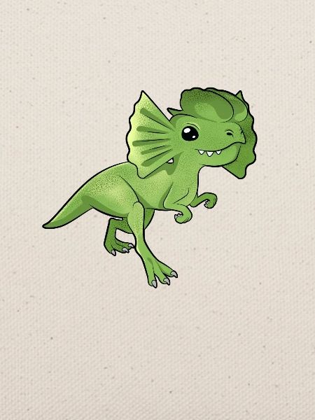 Cartoon Dilophosaurus