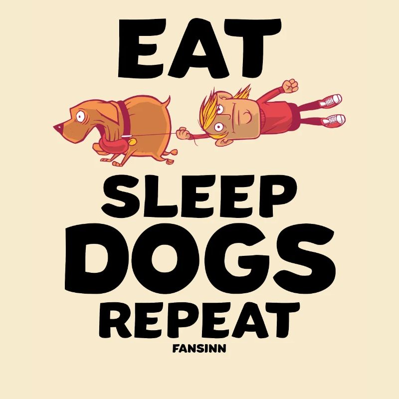 Manger des chiens de sommeil répéter