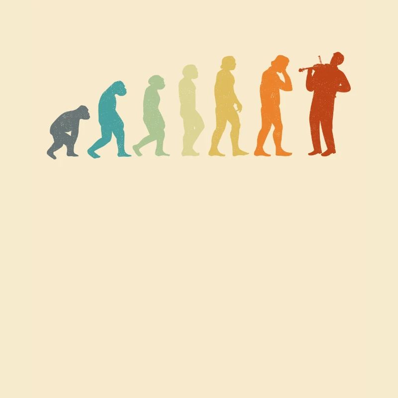 Violin Violinist Evolution Retro