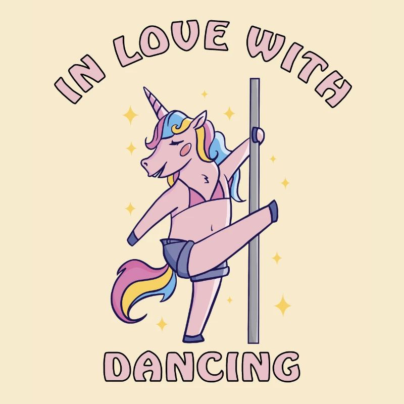 in love with dancing pole dance unicorn