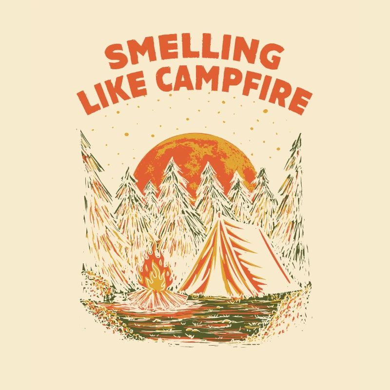 Odeur comme un feu de camp drôle Camping Humour Ca