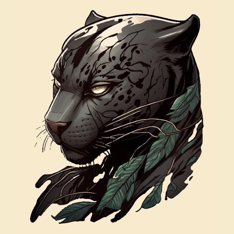 Kopf eines dunklen Panthers