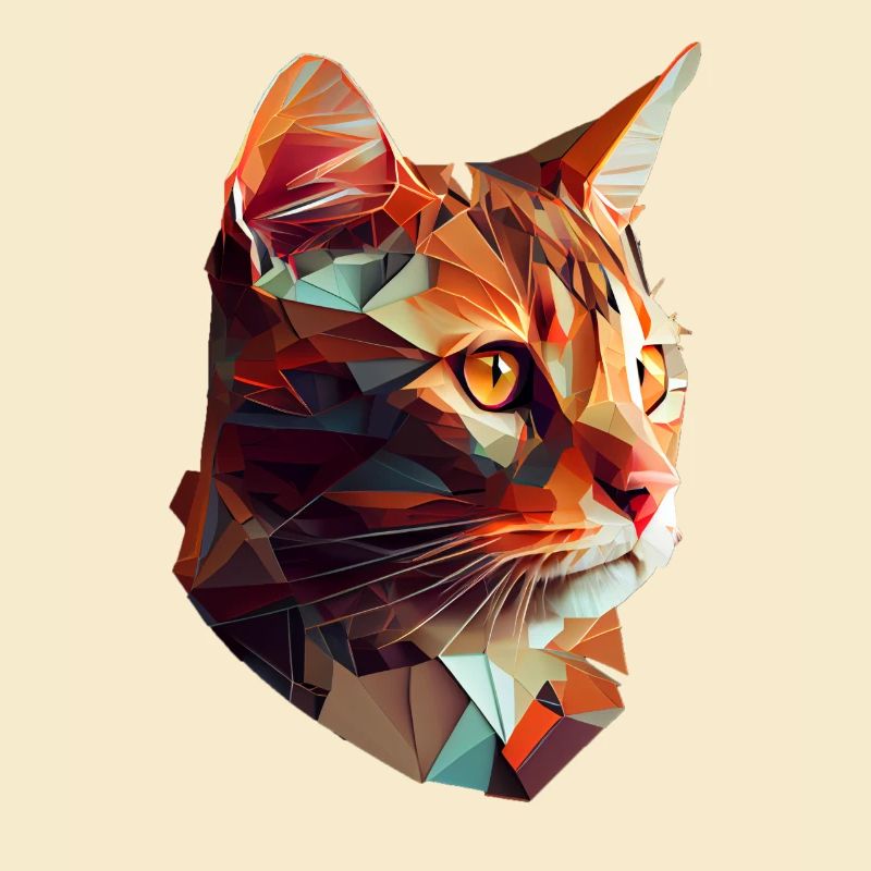 Chaton Chaton Chat Polygone Chat