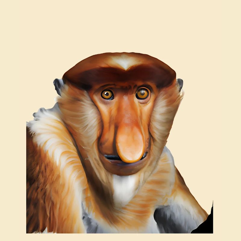 The exotic proboscis monkey