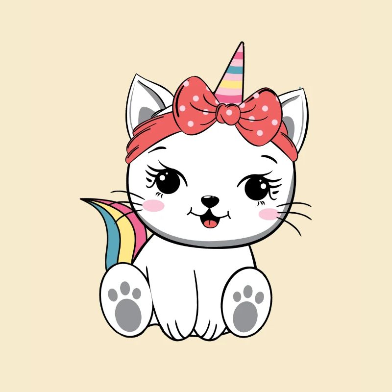 Cute unicorn cat