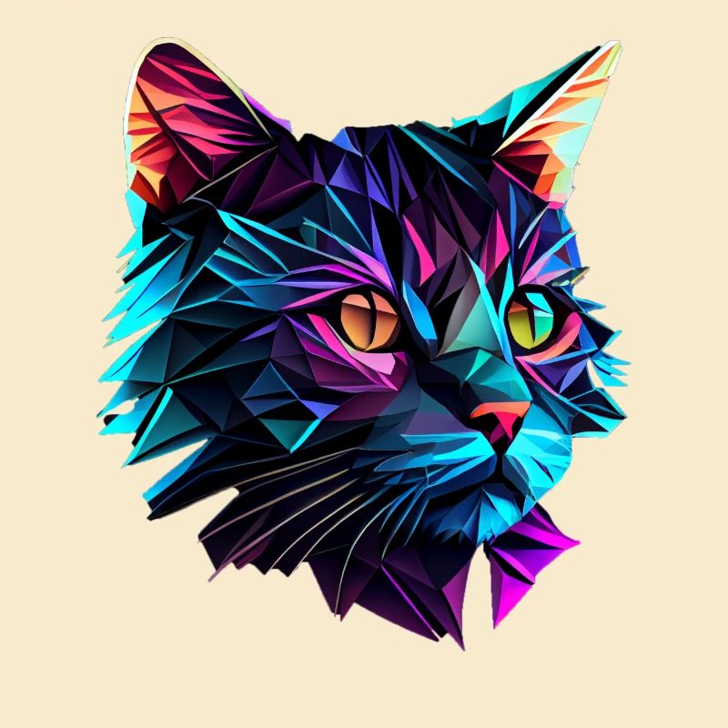 Chaton Chaton Chat Polygone Chat