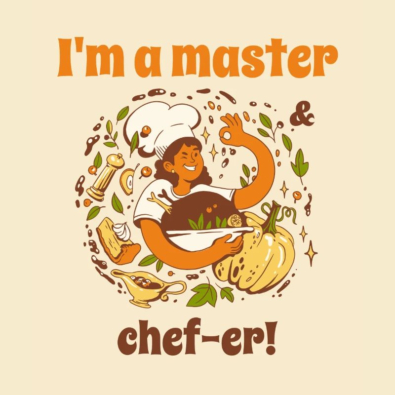 I'm A Master Chef-er! Funny Retro Chef Cook